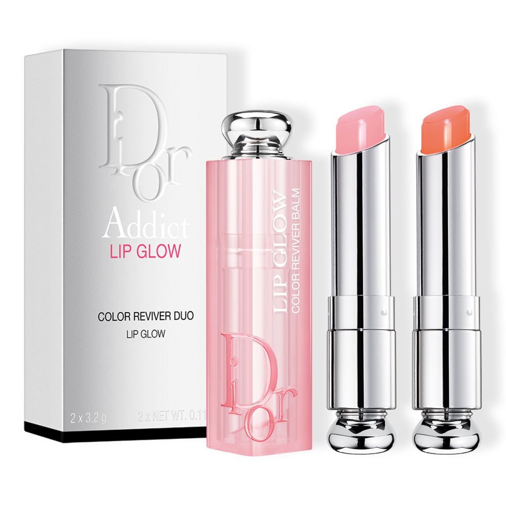 Dior Addict Lip Glow Lip Balm Lip Kit - 004 Coral +001 Pink ...