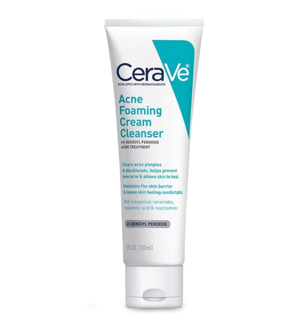 Cerave Acne Foaming Cream Cleanser 4% Benzoyl Peroxide Acne Treatment 150Ml - AllurebeautypkCerave Acne Foaming Cream Cleanser 4% Benzoyl Peroxide Acne Treatment 150Ml