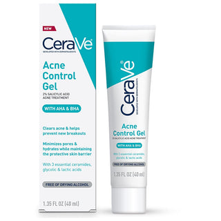 CeraVe Salicylic Acid Acne Treatment with Glycolic Acid and Lactic Acid  - 40Ml