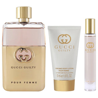 Gucci Guilty Pour Femme Set EDP 90Ml+EDP 15Ml+B Lotion 50Ml - AllurebeautypkGucci Guilty Pour Femme Set EDP 90Ml+EDP 15Ml+B Lotion 50Ml