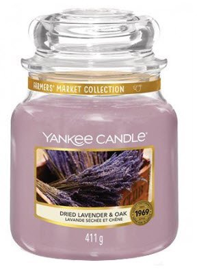Yankee Candle Classic Medium Jar Dried Lavender Oak 411g - AllurebeautypkYankee Candle Classic Medium Jar Dried Lavender Oak 411g