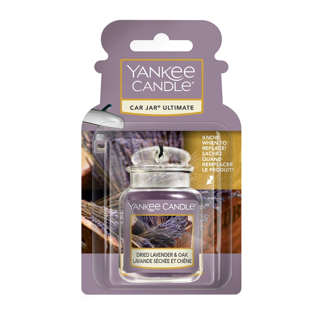 Yankee Candle Dried Lavender & Oak Car Jar Ultimate air freshener 411g - AllurebeautypkYankee Candle Dried Lavender & Oak Car Jar Ultimate air freshener 411g