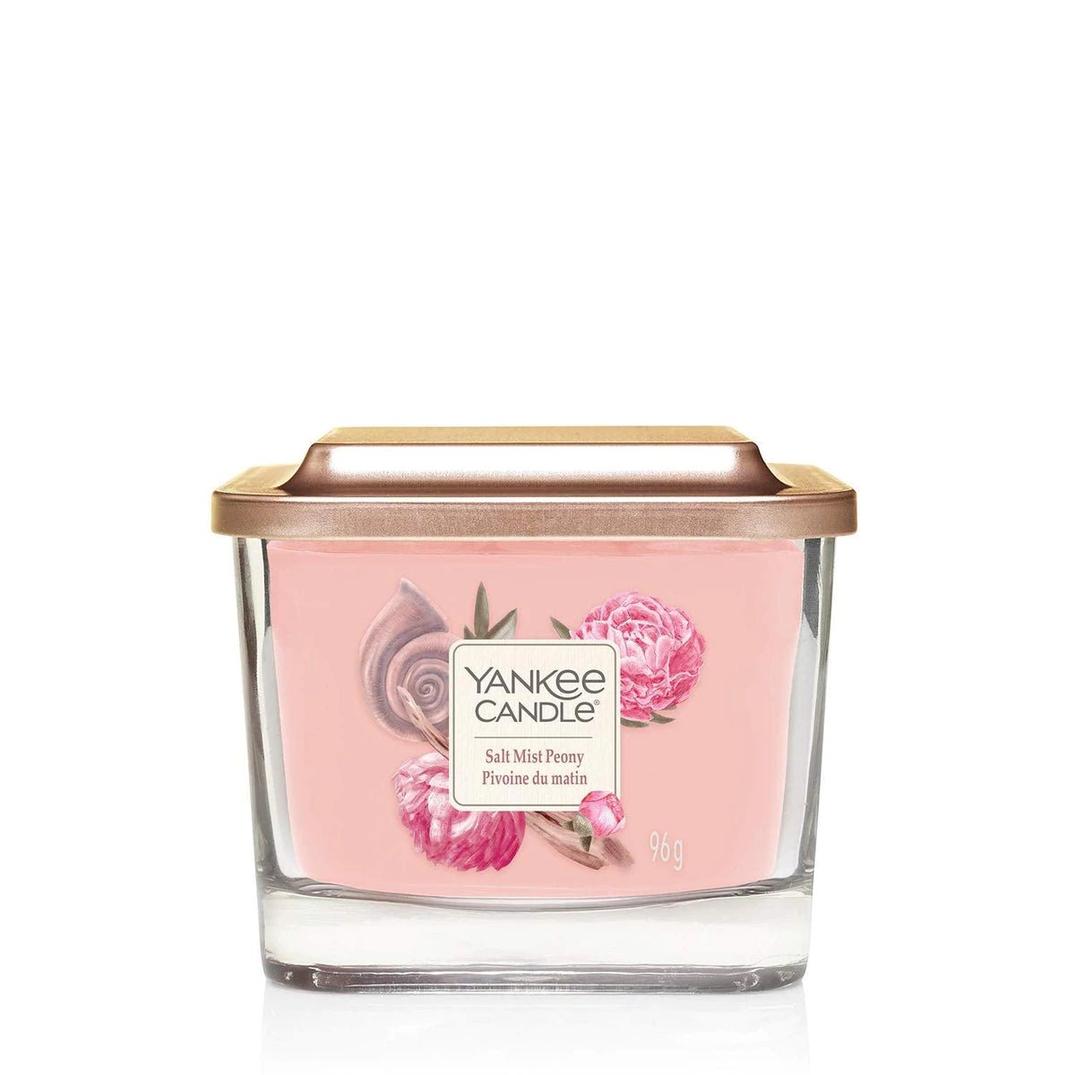 Yankee Candle Elevation Small Square Vessel Salt Mist Peony 96 G - AllurebeautypkYankee Candle Elevation Small Square Vessel Salt Mist Peony 96 G