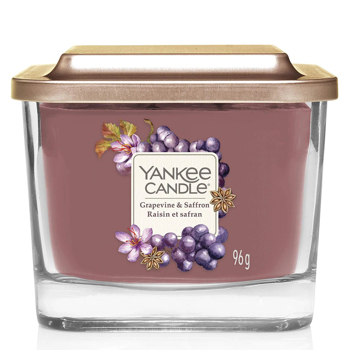 Yankee Candle Elevation Small Square Vessel Grapevine & Saffron 96 G - AllurebeautypkYankee Candle Elevation Small Square Vessel Grapevine & Saffron 96 G