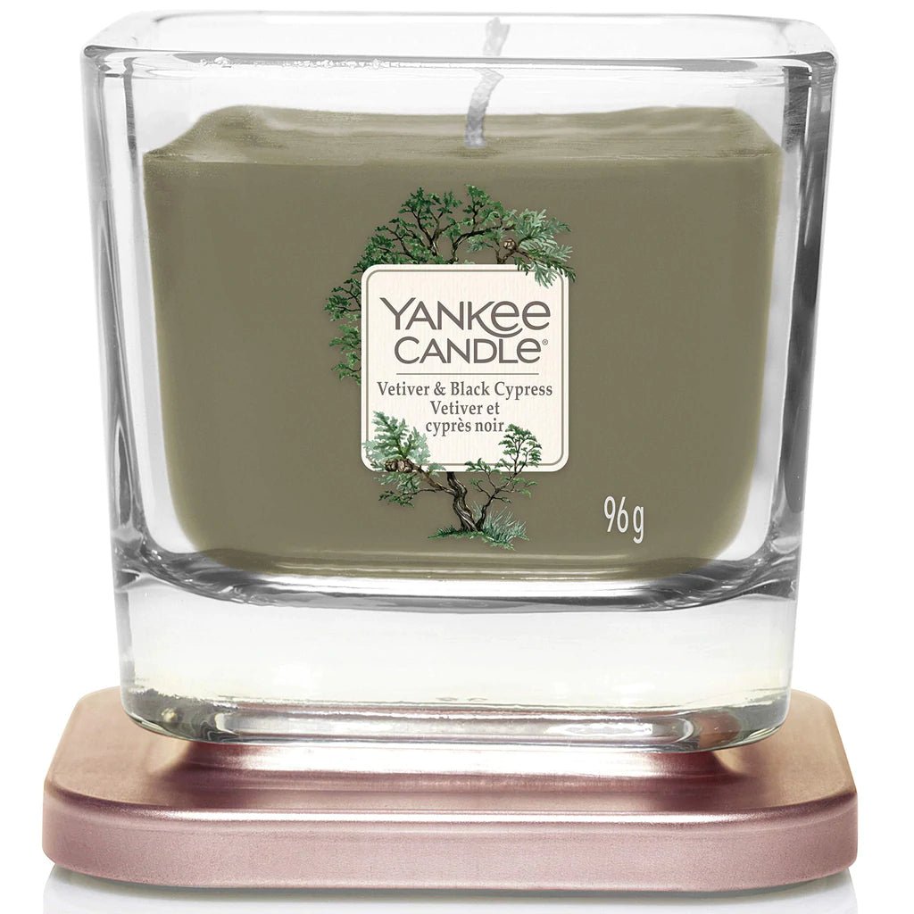 Yankee Candle Elevation Small Square Vessel Vetiver & Black 96 G - AllurebeautypkYankee Candle Elevation Small Square Vessel Vetiver & Black 96 G