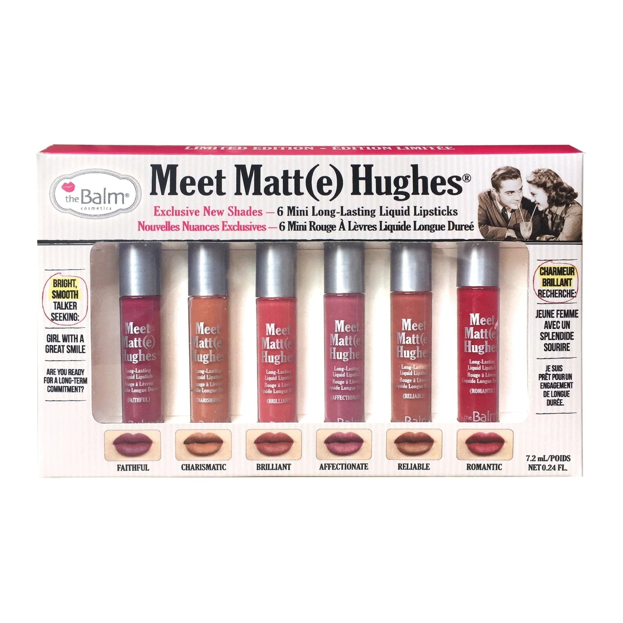 The Balm Meet Matt(e) Hughes Vol. 2 Set of 6 Mini Liquid Lipsticks - AllurebeautypkThe Balm Meet Matt(e) Hughes Vol. 2 Set of 6 Mini Liquid Lipsticks