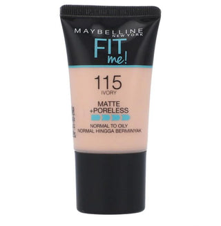 Maybelline Fit Me Foundation Matte and Poreless 18ml Tube 115 Ivory - AllurebeautypkMaybelline Fit Me Foundation Matte and Poreless 18ml Tube 115 Ivory