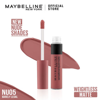 Maybelline New York Sensational Liquid Matte - NU05 Barely Legal 7Ml - AllurebeautypkMaybelline New York Sensational Liquid Matte - NU05 Barely Legal 7Ml