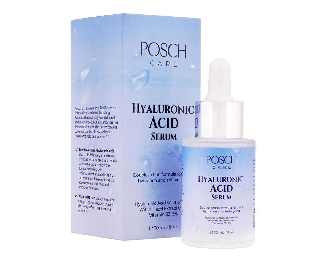 Posch Care Hyaluronic Acid Serum 30Ml - AllurebeautypkPosch Care Hyaluronic Acid Serum 30Ml
