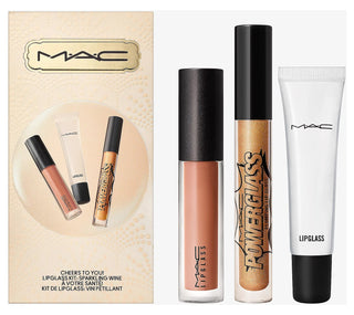 Mac Cheers To You Lipglass Kit+ In The Spritz Lip Glass+Beaut Brut Gloss+Lip Gloss