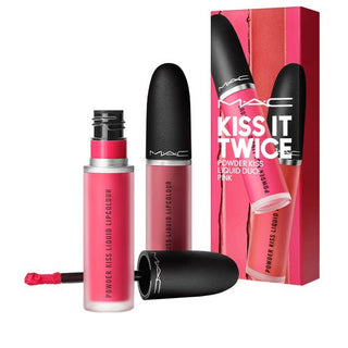 Mac Kiss It Twice Powder Kiss Pink Liquid Lipstick Billion Smile 984+Little Tamed 988 - AllurebeautypkMac Kiss It Twice Powder Kiss Pink Liquid Lipstick Billion Smile 984+Little Tamed 988