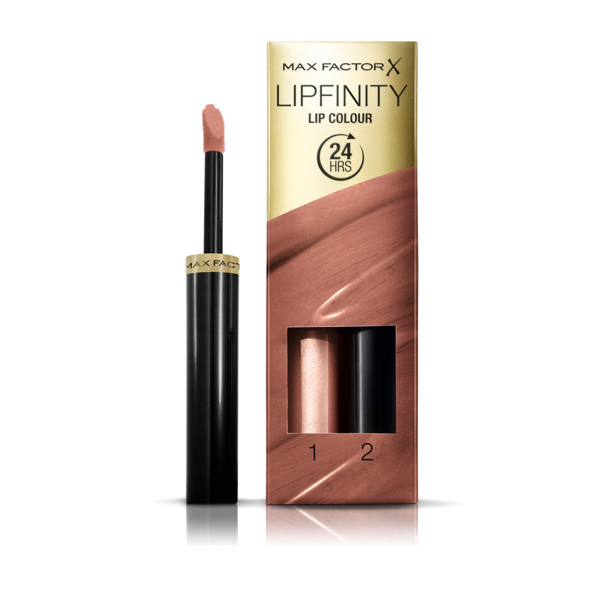Max Factor Lipfinity Lip Colour Lipstick 2step Long Lasting 180 Spiritual 2.3 Ml + 1.9 G