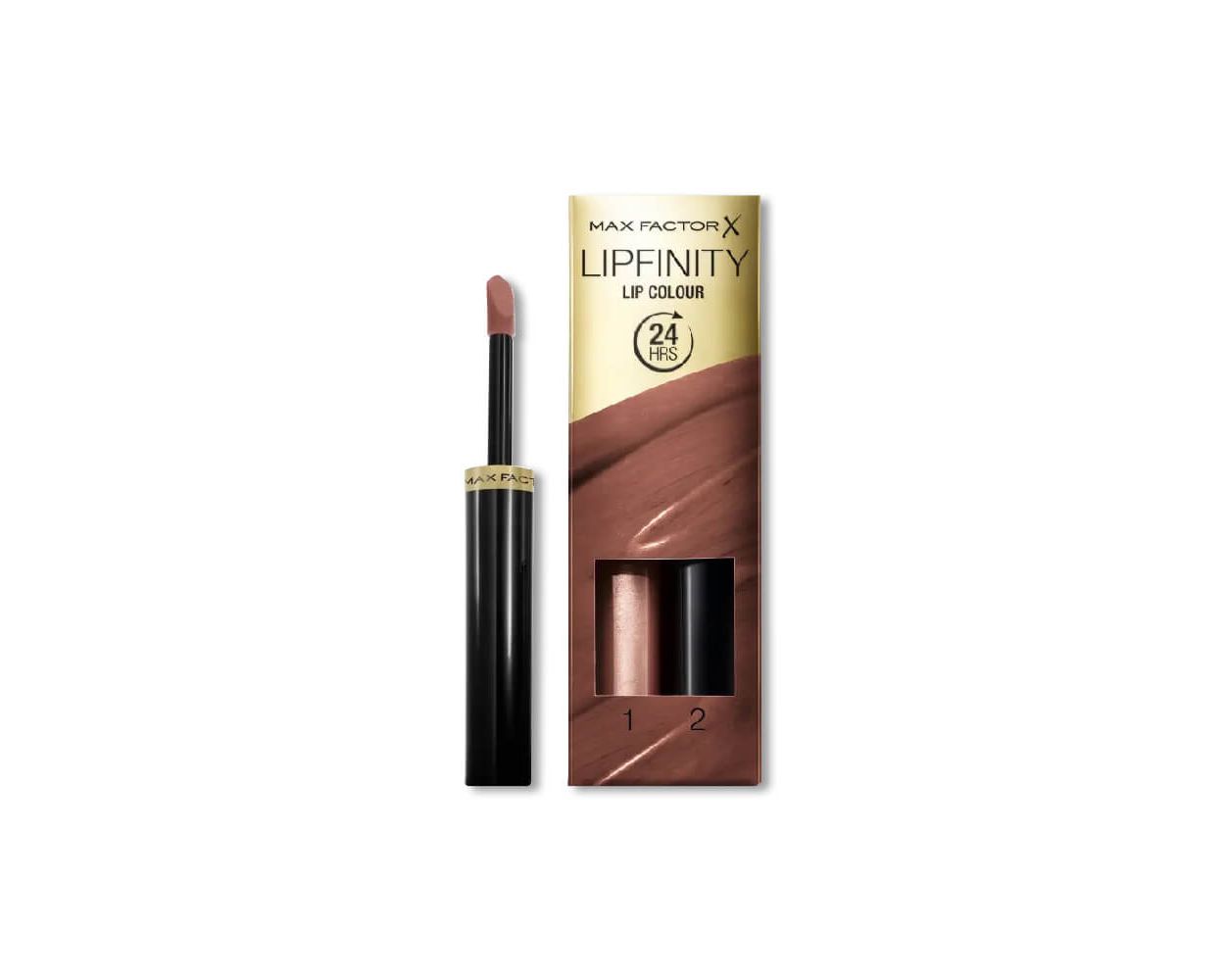 Maxfactor Lipfinity Lip Colour Lipstick 2Step Long Lasting - 200 Cafinated 2.3Ml + 1.9 G - AllurebeautypkMaxfactor Lipfinity Lip Colour Lipstick 2Step Long Lasting - 200 Cafinated 2.3Ml + 1.9 G