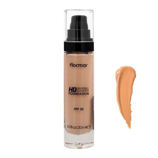Flormar Invisible Cover Hd Foundation 100 Medium Beige 30Ml - AllurebeautypkFlormar Invisible Cover Hd Foundation 100 Medium Beige 30Ml