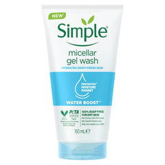 Simple Simple Water Boost Micellar Facial Gel Wash 150Ml - AllurebeautypkSimple Simple Water Boost Micellar Facial Gel Wash 150Ml
