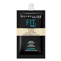 Maybelline Fit Me Foundation Matte and Poreless 5ml Sachet 120 Classic Ivory