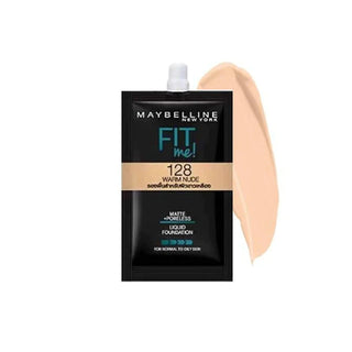 Maybelline Fit Me Foundation Matte and Poreless 128 Warm Beige 5ml Sachet - AllurebeautypkMaybelline Fit Me Foundation Matte and Poreless 128 Warm Beige 5ml Sachet