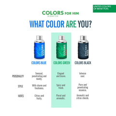 Benetton Colors Man Green Eau De Toilette Spray For Men 100Ml - AllurebeautypkBenetton Colors Man Green Eau De Toilette Spray For Men 100Ml