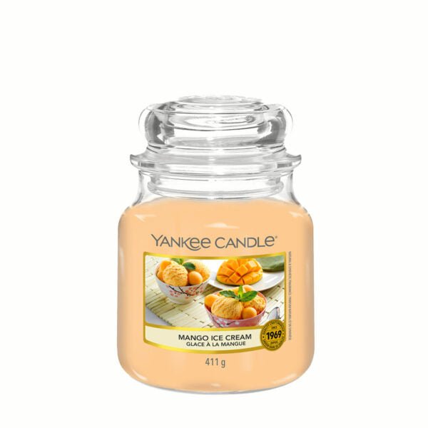 Yankee Candle Classic Medium Jar Mango Ice Cream 411G - AllurebeautypkYankee Candle Classic Medium Jar Mango Ice Cream 411G