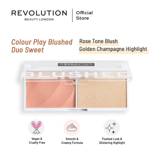 Revolution Relove Colour Play Contour Blushed Duo Sweet - AllurebeautypkRevolution Relove Colour Play Contour Blushed Duo Sweet