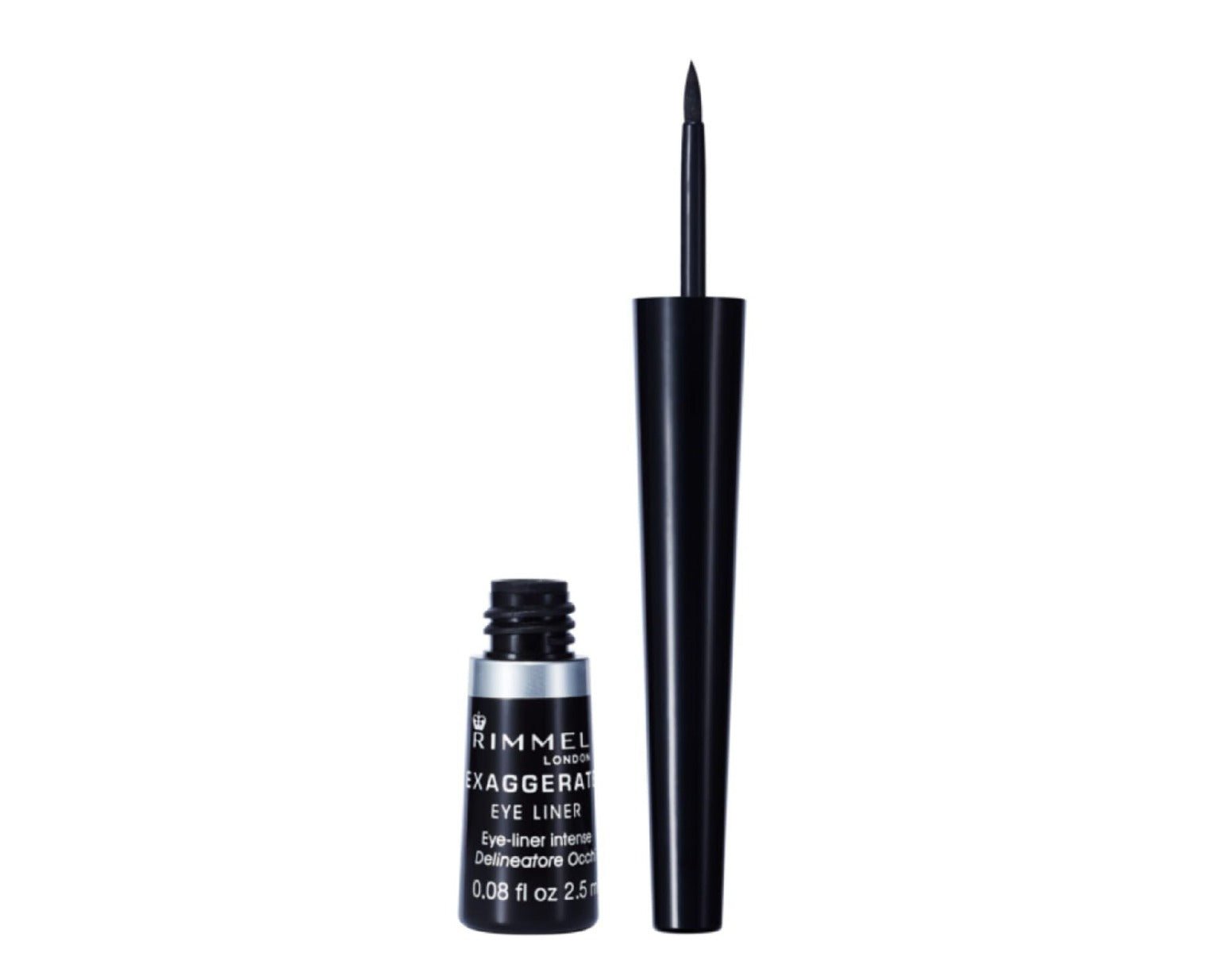 Rimmel Exaggerate Waterproof Liquid Eyeliner - A Black Shade With A Glossy Finish - AllurebeautypkRimmel Exaggerate Waterproof Liquid Eyeliner - A Black Shade With A Glossy Finish