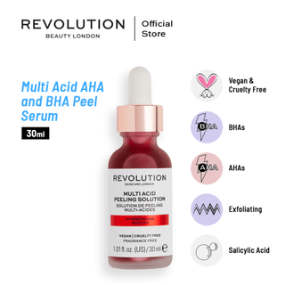 Makeup Revolution Skincare Serum Multi Acid Peeling Solution 30Ml - AllurebeautypkMakeup Revolution Skincare Serum Multi Acid Peeling Solution 30Ml