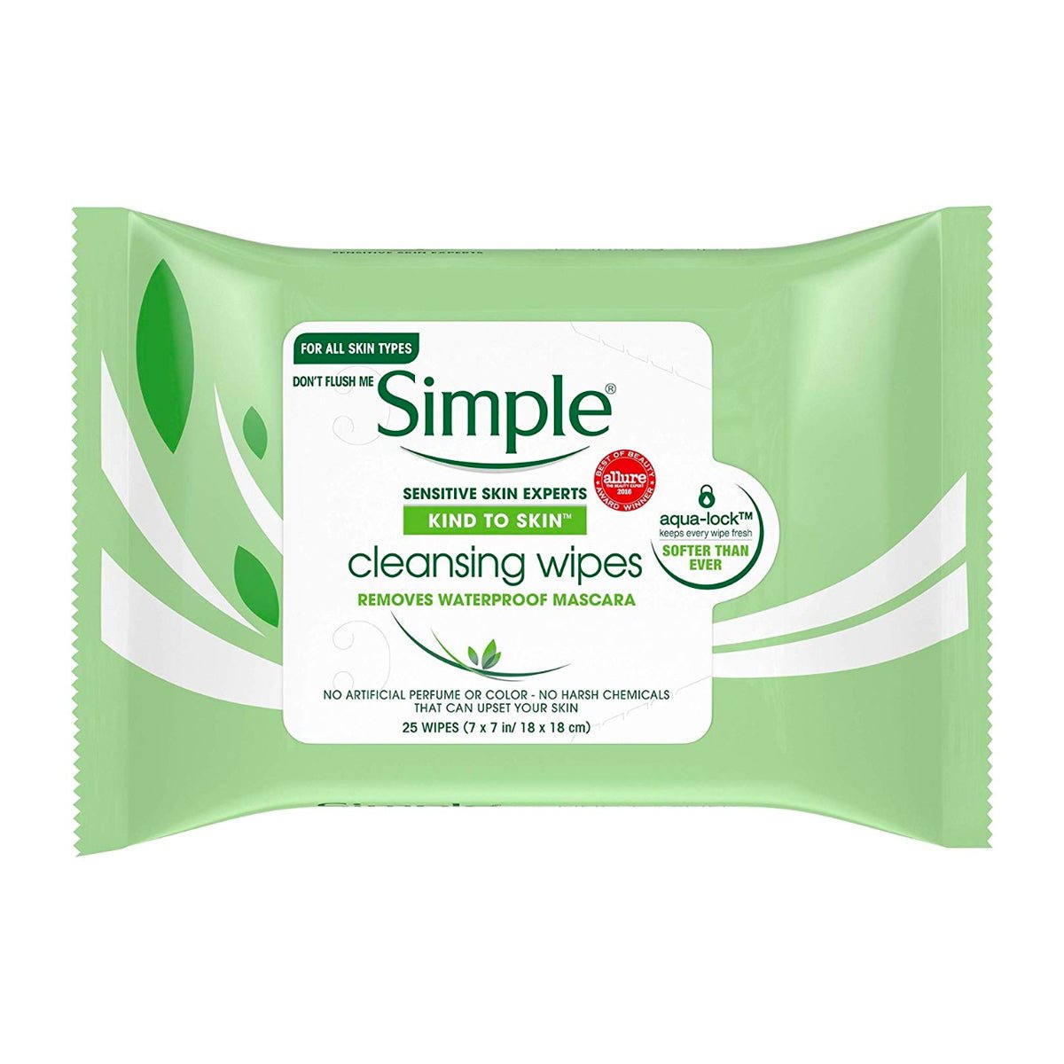 Simple Kind To Skin 25 Cleansing Facial Wipes (1 Pack) - AllurebeautypkSimple Kind To Skin 25 Cleansing Facial Wipes (1 Pack)